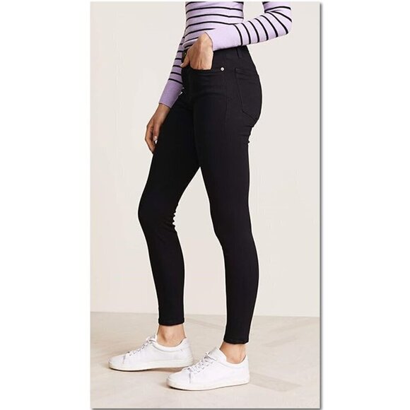 NWOT Frame for Anthropologie Le kinny Jean in Black Size: 25 - Picture 2 of 16